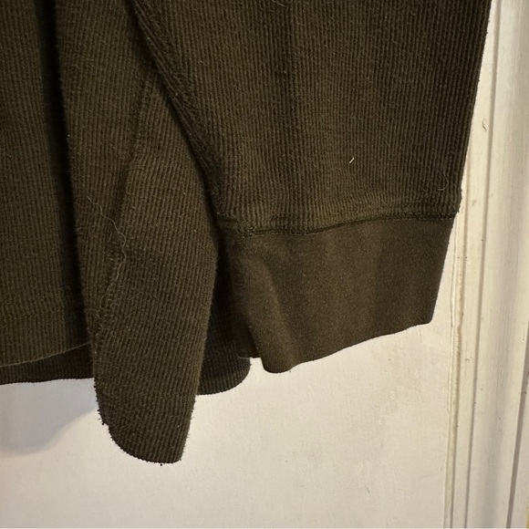 Lands End Thermal Waffle Long Sleeve Henley Hunter Green men’s XL 46-48 - Picture 5 of 7